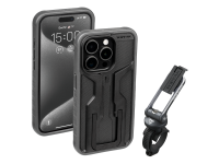 Чехол с креплением Topeak RideCase для iPhone 15 Pro чёрный с серым