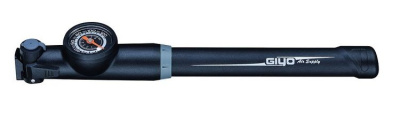 Насос для велосипеда Giyo GP-871S с аналоговым манометром и выдвижным шлангом чёрный