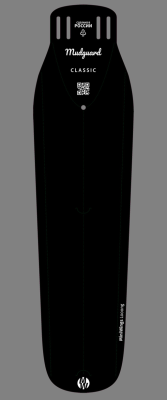 Велосипедное переднее крыло Mini Wings Looong Mudguard CLASSIC, Чёрный