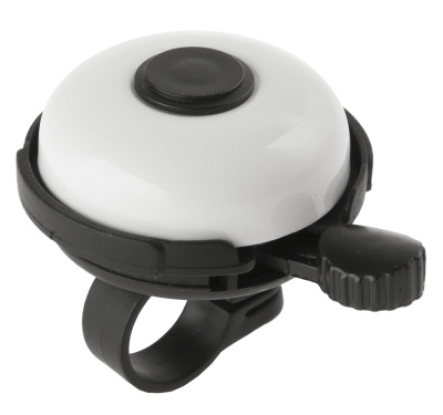 Звонок велосипедный M-Wave, алюминиевый, белый