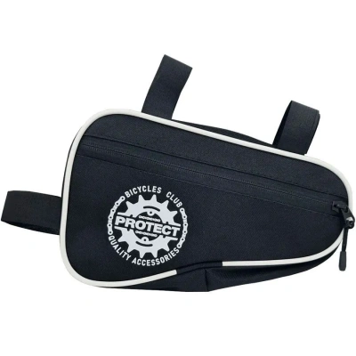 Велосумка под раму, р-р 26х13,5х5см, цвет черный/белый, PROTECT™