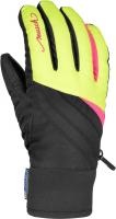 Перчатки женские горнолыжные Reusch Jaris R-TEX® XT black/neon yellow/pink glo