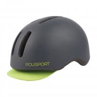 Велосипедный шлем Polisport Commuter серый, салатовый M/L
