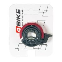 Звонок велосипедный 4BIKE BB3213L-Red алюминий+плаcтик, D-46мм, красный