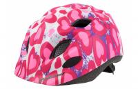 Велосипедный шлем детский Polisport Premium S (52-56) Glitter hearts + фляга и держатель