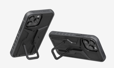 Чехол с креплением Topeak RideCase для iPhone 15 Pro Max чёрный с серым