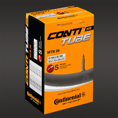Велокамера Continental MTB 26" 1,75/2,5 47/62-559, S42 велониппель