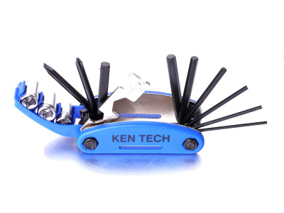 Набор складных шестигранников Kenli KL-9802, 15 функций, синий