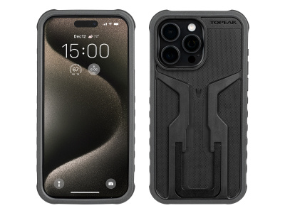 Чехол с креплением Topeak RideCase для iPhone 15 Pro Max чёрный с серым