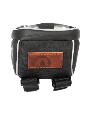 Велосумка на вынос руля Tim Sport City XL с держателем телефона, чёрная