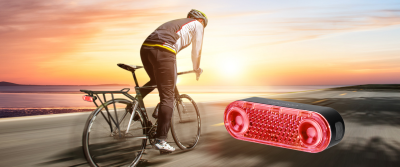 Фонарь задний на багажник Gaciron W12BR USB с датчиком торможения, красный