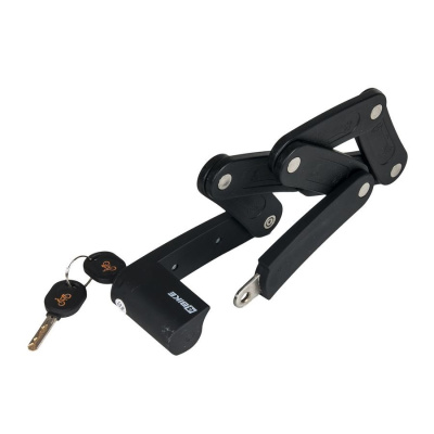 Велозамок противоугонный 4Bike T602, мото/вело, складной, стальной, с ключом, черный