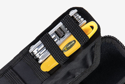 Сумка для инструментов во флягодержательTopeak CagePack XL чёрная с жёлтым