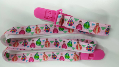 Варезинки. Держатель / резинки для перчаток и варежек, "Воздушные шары" (Розовый)