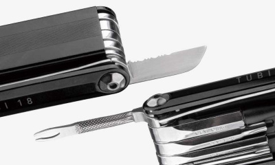 Мультитул Topeak Tubi 18 функций, набор для ремонта бескамерных покрышек, чёрный