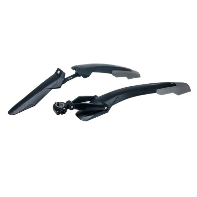 Крылья для велосипеда Simpla ADHD Long для 27.5"-29" с амортизаторами, к-т, быстросъемные, черно - титановый