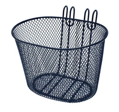 Корзина GO-ON передняя с крючками, 25х18х19 см, черная (маленькая)