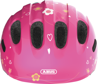 Шлем детский ABUS SMILEY 2.0 pink butterfly, розовый с бабочками, р.M, 50-55см