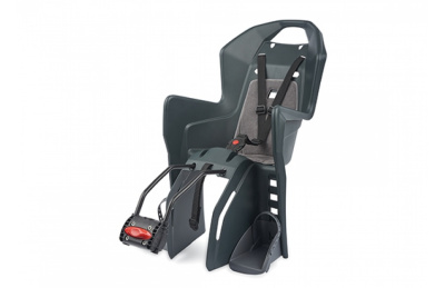 Детское велокресло Polisport Koolah FF на подседельную трубу рамы. Для колес 26", серый