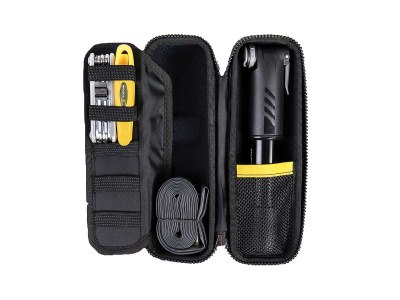Сумка для инструментов во флягодержательTopeak CagePack XL чёрная с жёлтым