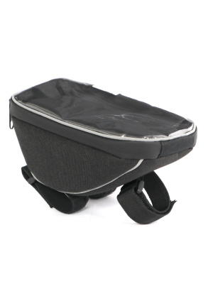 Велосумка на вынос руля Tim Sport City XL с держателем телефона, чёрная