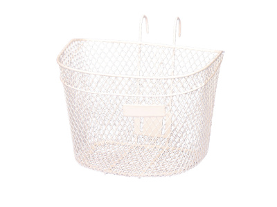 Велосипедная корзина GO-ON передняя с крючками 29х26х22 белая Велосипедная корзина GO-ON передняя с крючками 29х26х22 белая